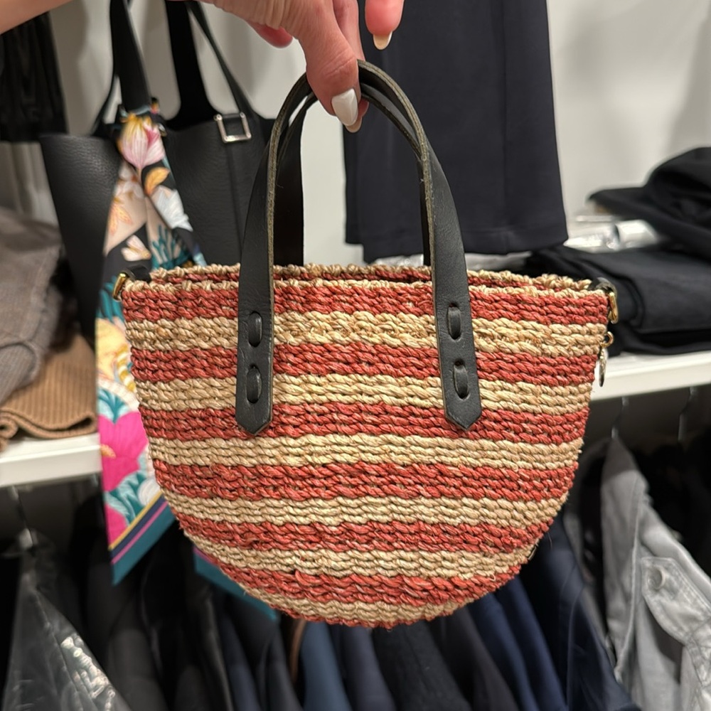 Clare V. Petite Léa Woven Straw Bag NWOT - Picture 2 of 6